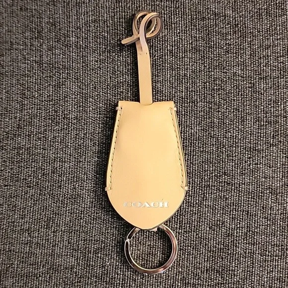 Coach Tan Leather Keyring Bag Charm - Picture 1 of 7